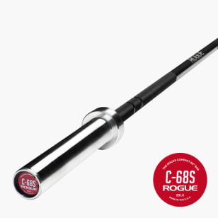 Rogue 29mm Stump Bar - Stainless / Black | Rogue Fitness Canada